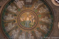 Baptism of Christ Surrounded by a Procession of Apostles, Arian Baptistery, Ravenna