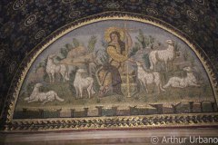 A Young Christ Depicted the Good Shepherd Sits Surrounded by Sheep, Mausoleum of Galla Placidia, Ravenna