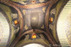 The Central Dome of the Mausoleum of Galla Placidia Surrounded by Four Lunettes, Ravenna