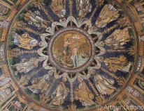 Central Dome Depicting the Baptism of Christ and Apostles, Orthodox Baptistery, Ravenna