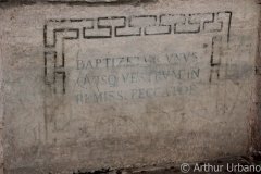 Inscription from Baptismal Font, Orthodox Baptistery, Ravenna