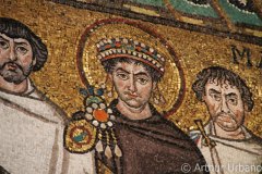 Emperor Justinian and Court Officials, San Vitale, Ravenna, Detail