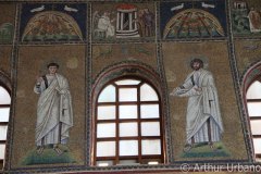 Mary and Mary Magdalene greeted by Angel at the Tomb of Christ/ Clerestory Male Figures, Sant'Apollinare Nuovo, Ravenna