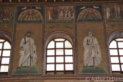 Jesus is Taken Prisoner/ Jesus Before Caiaphas/ Jesus predicts Peter's Denial/ Clerestory Register Male Figures, Sant'Apollinare Nuovo, Ravenna