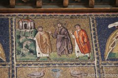 Jesus on the Road to Emmaus, Sant'Apollinare Nuovo, Ravenna