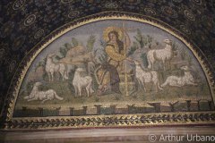 A Young Christ Depicted the Good Shepherd Sits Surrounded by Sheep, Mausoleum of Galla Placidia, Ravenna