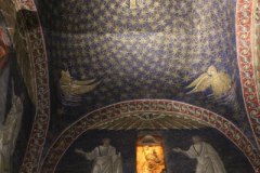 Cross Centered on a Dome with a Lunette of Two Apostles Below, Mausoleum of Galla Placidia, Ravenna