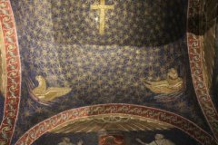 Cross Centered on a Dome with a Lunette of Two Apostles Below, Mausoleum of Galla Placidia, Ravenna