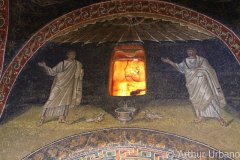 Water Fountain with Two Gesturing Apostles and Doves, Mausoleum of Galla Placidia, Ravenna