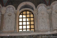 Window with Two Stucco Figures on Either Side, Orthodox Baptistery, Ravenna