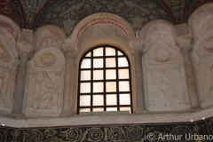 Window with Two Stucco Figures on Either Side, Orthodox Baptistery, Ravenna