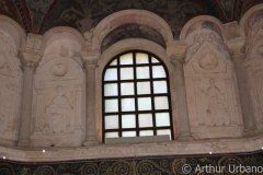 Window with Two Stucco Figures on Either Side, Orthodox Baptistery, Ravenna