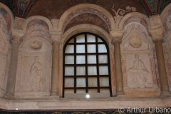 Window with Two Stucco Figures on Either Side, Orthodox Baptistery, Ravenna