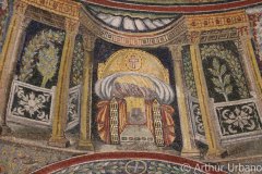 Jeweled Throne with Topiary Images on Either Side, Orthodox Baptistery, Ravenna