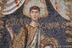 Central Dome Depicting the Baptism of Christ and Apostles, Orthodox Baptistery, Ravenna, Detail