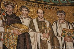 Justinian and Court, San Vitale, Ravenna, Detail