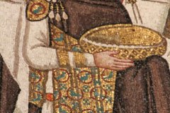 Justinian and Court, San Vitale, Ravenna, Detail