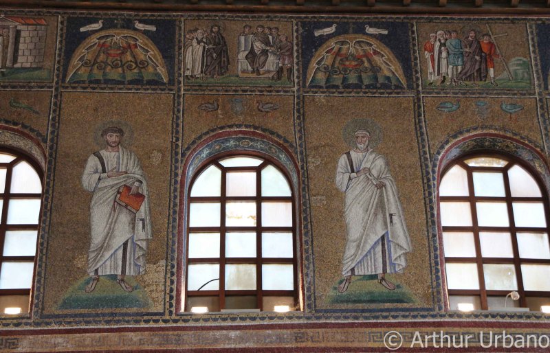 Jesus before Pontius Pilate/ Jesus Being Led to the Crucifixion/ Clerestory Register Male Figures, Sant'Apollinare Nuovo, Ravenna