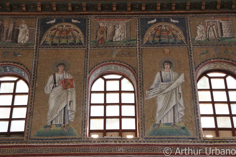 Jesus Predicts Peter's Denial/ Peter's Denial/ Judas's Repentance/ Clerestory Register Male Figures, Sant'Apollinare Nuovo, Ravenna