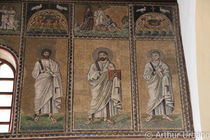 The Multiplication of the Fishes and the Loaves/ The Wedding at Cana/ Clerestory Register Male Figures, Sant'Apollinare Nuovo, Ravenna