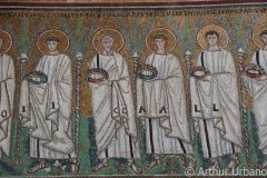 Procession of Male Martyrs and Saints, Sant'Apollinare Nuovo, Ravenna